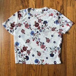 Sheer Floral T-Shirt